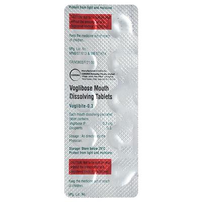 Voglibite 0.3mg Tablet 10'S - Diabetes-Ant