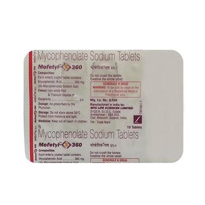 Mofetyl S 360mg Tablet 10'S - Auto Immune Disease-Imm