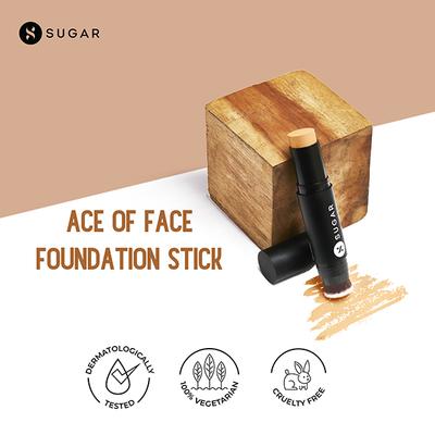 SUGAR Cosmetics Ace Of Face Foundation Stick - 57 Romano (Medium Deep Olive Undertone) 12 gm - Foundation
