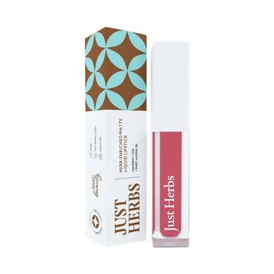 Just Herbs Ayurvedic Matte Liquid Lipstick with Long Lasting, Hydrating,Raspberry Pink 2ml - Liquid Lipsticks