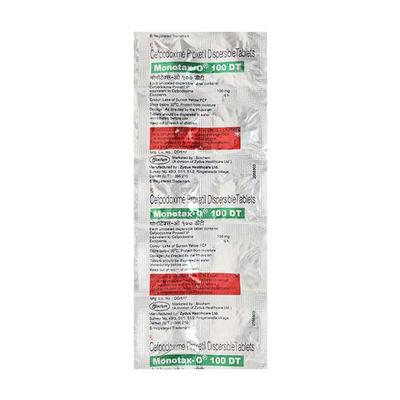 Monotax O DT 100mg Tablet 10'S - Bacterial Infections-Cep