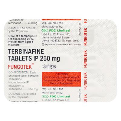 Fungotek 250mg Tablet 7'S - Fungal Infections-Anf