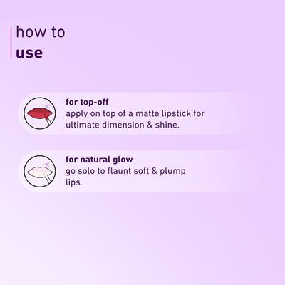 Plum Keep It Glossy Serum Lip Gloss with Hyaluronic Acid Luminous Finish Highly Pigmented Instant Hydration 100% Vegan & Cruelty Free 03 Glimmer Rose 6.5 ml - Lip Glosses
