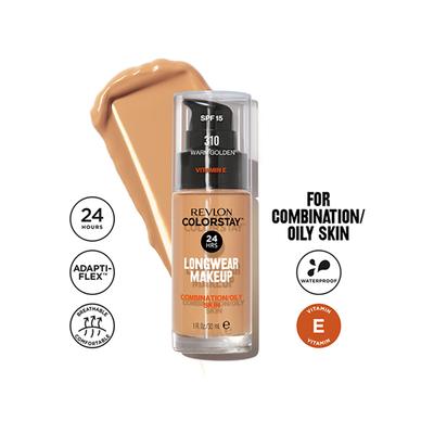 Revlon COLORSTAY LONG WEAR MAKE UP COMBINATION/OILY SPF 15 -WARM GOLDEN 30 ml - Foundation