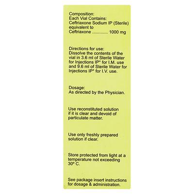 Gentrax 1gm Injection 1's - Bacterial Infections-Cep