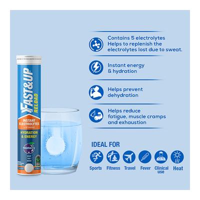 Fast&Up Reload Hydration & Energy Effervescent Tablet - Blueberry Flavour 20's - Energy Drinks