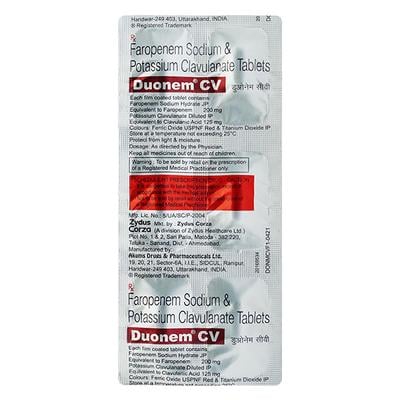 DUONEM CV Tablet 6's - Bacterial Infections-OBL
