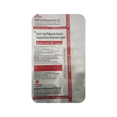 RABECURE D Capsule 10's - Ulcer/Reflux/Flatulence-Aaa