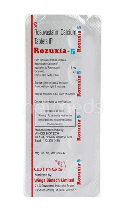 Rozuxia 5mg Tablet 10'S - High Cholesterol-Dys
