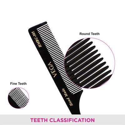 Vega Tail Comb (Steel Pin) (HMBC - 305) 18 gm - Hair Combs