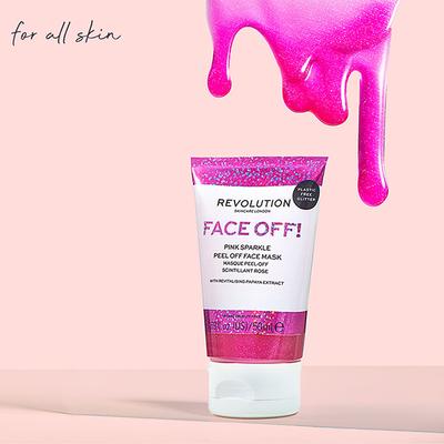 Revolution Skincare Pink Glitter Face Off Mask 50 ml - Masks & Peels