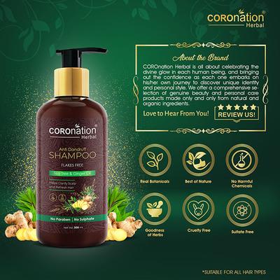 COROnation Herbal Anti Dandruff Shampoo with Tea Tree Oil 300 ml - Shampoos