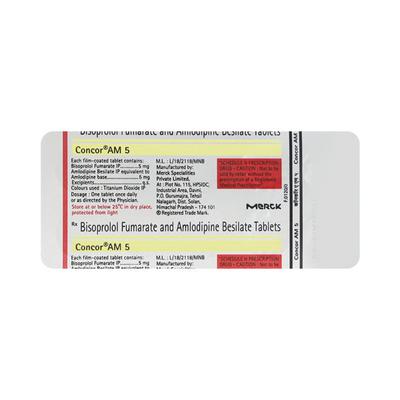 Concor AM 5mg Tablet 10'S - Hypertension-Bet