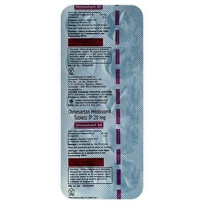 Olmesmart 20mg Tablet 10'S - Hypertension-Ang
