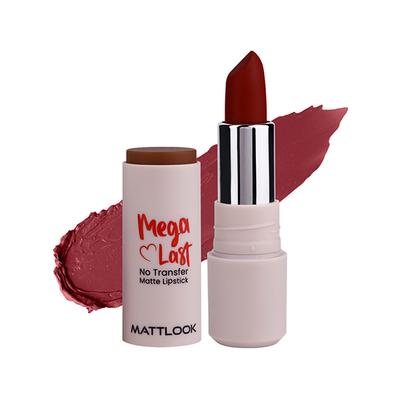 Matt Look Mega Last No Transfer Matte Lipstick With Smudge Proof Formula & Vitamin E, Maroon Me-07 3.8 gm - Lipsticks