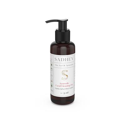 Sadhev Ayurvedic Facial Cleansing Oil With Triphala, Safron, and Rosa Centifolia 75 ml - Make Up Removers