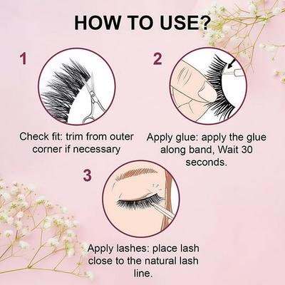 Bronson Professional False Eyelashes Long and Natural 19 Fake False Lashes 1's - Eyelashes