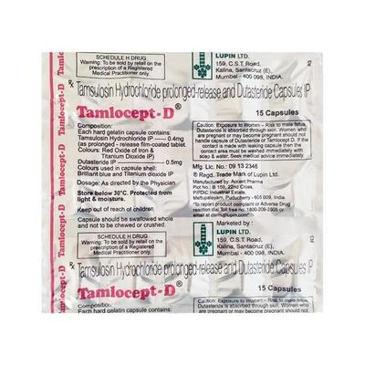 Tamlocept D Capsule 15'S - Bladder And Prostate Disorders-Dru