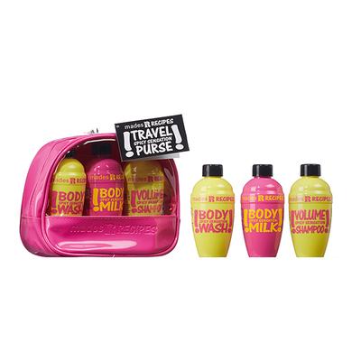 MADES Recipes Spicy Sensation Travel Purse (Body wash 100ml + Body milk 100ml + Shampoo 100ml) 300 ml - Shampoos