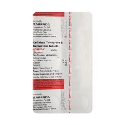 Mortega 200/150mg Tablet 10'S - Bacterial Infections-Cep
