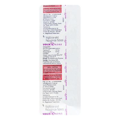 VOLIX R 0.2/0.5 Tablet 10's - Diabetes-Ant