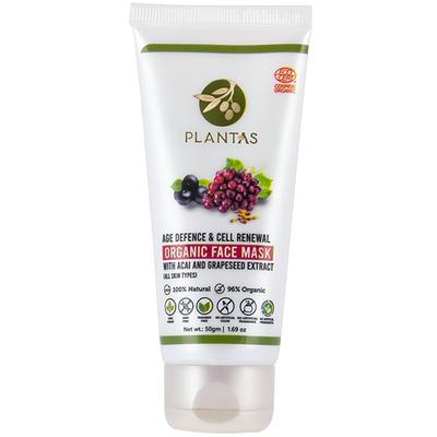 Plantas Age Defence & Cell Renewal Organic Face Mask 50gm - Masks & Peels