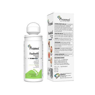 Fixderma Foobetik Foot Roll On For Dry & Cracked Heels Helps Repair and Moisturise Cracked Heels 60 ml - Foot Creams & Lotions