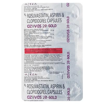 Azuvas Gold 20mg Capsule 10'S - Blood Clot-Ant