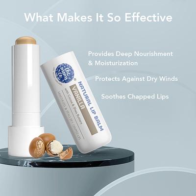 The Moms Co. Natural Vanilla Lip Balm with Cocoa & Shea Butters 5gm - Lip Balms