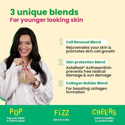 Chicnutrix Collagen Builder Plant Based Effervescent Tablet 20's - Hair & Skin