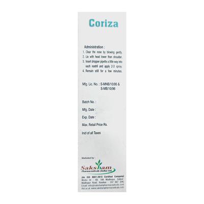 CORIZA Nasal Spray 10ml - Nasal Congestion-Nas