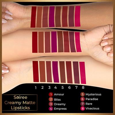 Myglamm Manish Malhotra Soiree Creamy Matte Lipstick - 02 Paradise 4.2 gm - Lipsticks