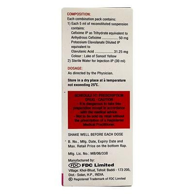 Zifi CV 50mg Dry Syrup 30ml - Bacterial Infections-Cep