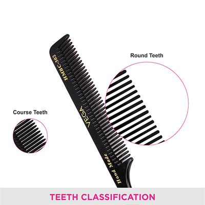 Vega Tail Hair Comb, for Women, Black (VC2HMBC-302) 2's - Hair Combs