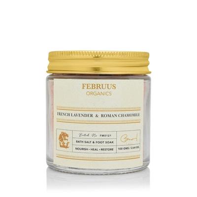 Februus Organics Bath Salt - French Lavender & Roman Chamomile 100 gm - Bath Salts
