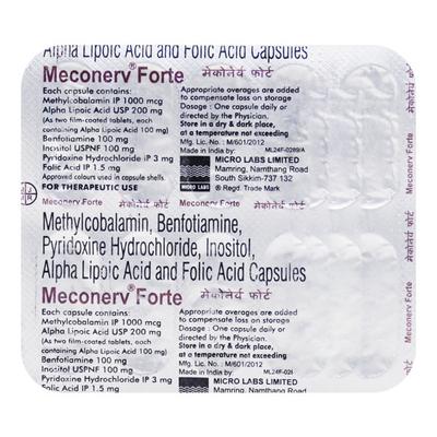 Meconerv Forte Capsule 10'S - Nootropics And Neurotrophics