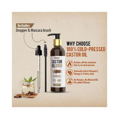 Dabur 100% Natural Cold Pressed Castor Oil 200 ml - Hair Oils