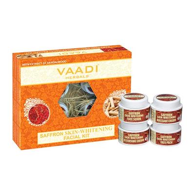 Saffron Skin-Whitening Facial Kit With Sandalwood Extract 70 gm - Facial Kits
