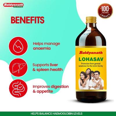 Baidyanath Lohasav Liquid 450 ml - Speciality Medicines