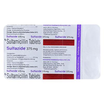 SULTAZIDE 375mg Tablet 10's - Bacterial Infections-Pen