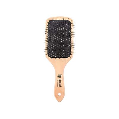 Bronson Professional Paddle Hair Brush Wooden with Steel Bristles 12's - Hair Brushes