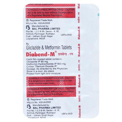 Diabend M Tablet 10'S - Diabetes-Ant