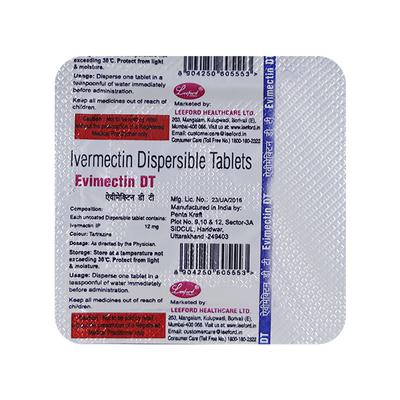 EVIMECTIN DT Tablet 4's - Parasitic Worms-Ant