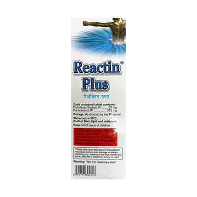 REACTIN PLUS (W) Tablet 10's - Pain relief-Nsa