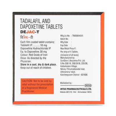 Dejac T Tablet 4'S - Impotence/Erectile Dysfunction (Ed)