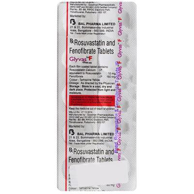 Glyvas F Tablet 10'S - High Cholesterol-Dys
