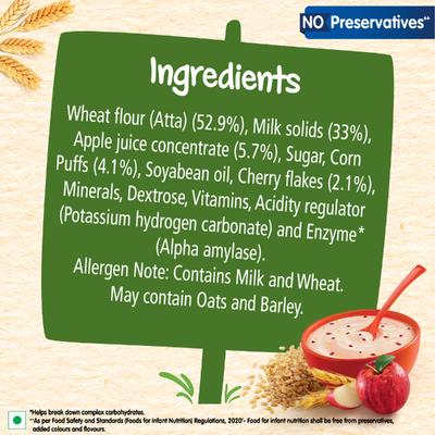 Nestle Cerelac Stage 2 (8 Months+) Powder - Wheat Apple Cherry 350 gm (Refill Pack) - Baby And Infant Supplements