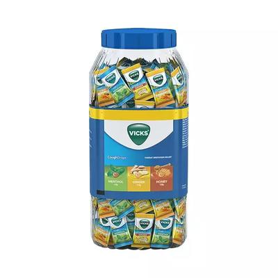 Vicks Cough Drops Double Power Candy - Menthol, Honey & Ginger (105 + 5 Free) 110's - Cough Drops