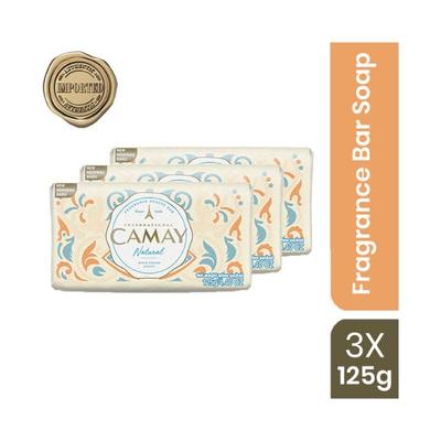 Camay Natural Cedarwood & Bergamot Beauty Soap with Indulging French Fragrance 125g 3's - Soaps