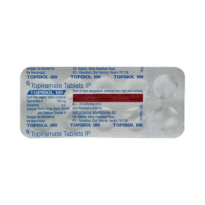 Topirol 100mg Tablet 10'S - Epilepsy/Convulsion-Ant